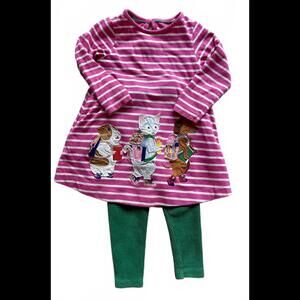 Mini Boden Toddler Girl 18-24 Month Applique Outfit